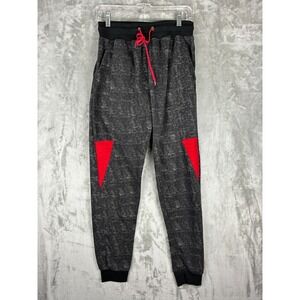 Kroix Men's Charcoal Heather‎ Red Accent Jogger Sweatpants Size L